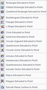 Feature '"Extrude to point" for three-dimensional modeling in a software tool