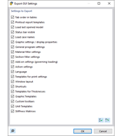 Exporting GUI Settings