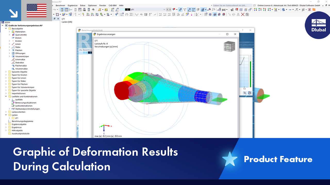 The image shows structure deformation results in a building analysis.