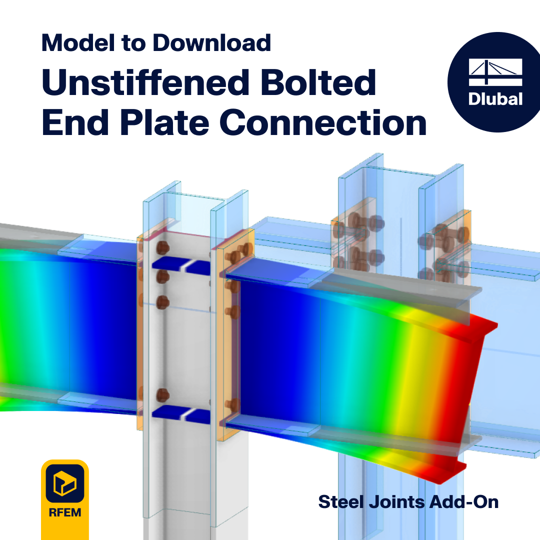 A detailed view of a double-sided beam-to-column connection with an unstiffened bolted end plate, assessing stability and efficiency under diverse loads.