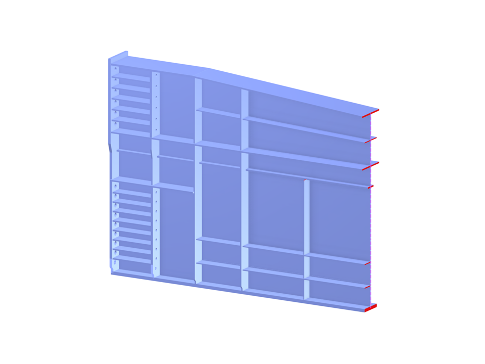 Model 005632 | Steel beam with cantilever formation for longitudinal extension of the concrete cell of the D35 bridge viaduct
