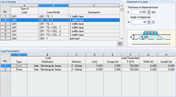 Dialog box for selecting the load model with various options and parameters in civil engineering.