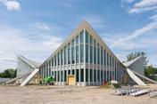 Renovation of the iconic Hyparschale in Magdeburg – architectural masterpiece.