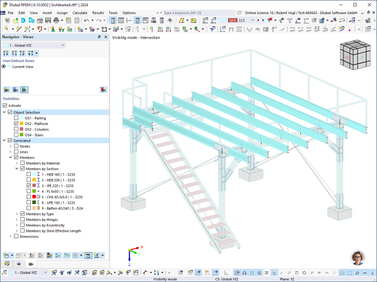 Activate intersection of object selections and generated visibilities