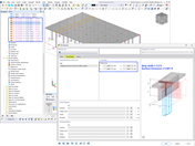 Analysis results showing stress distribution along a structural beam.