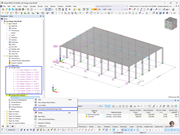 Visualization of structural analysis strips generated in a model using the Strip Wizard tool. These strips aid in analyzing specific load distributions and design aspects of complex structural elements efficiently.