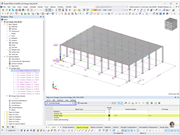 Concrete design data interface showing input fields for various structural parameters.