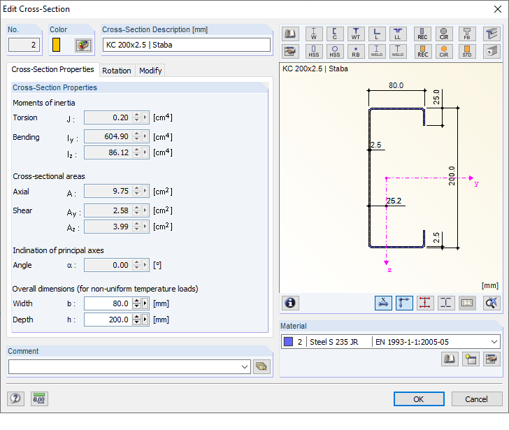A detailed cross-section shows the editing in a CAD environment. Technical details and parameters are visible.