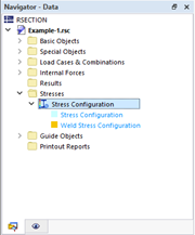 Stress Configuration in Navigator