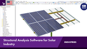 Structural analysis software for optimizing solar structures in the energy industry.