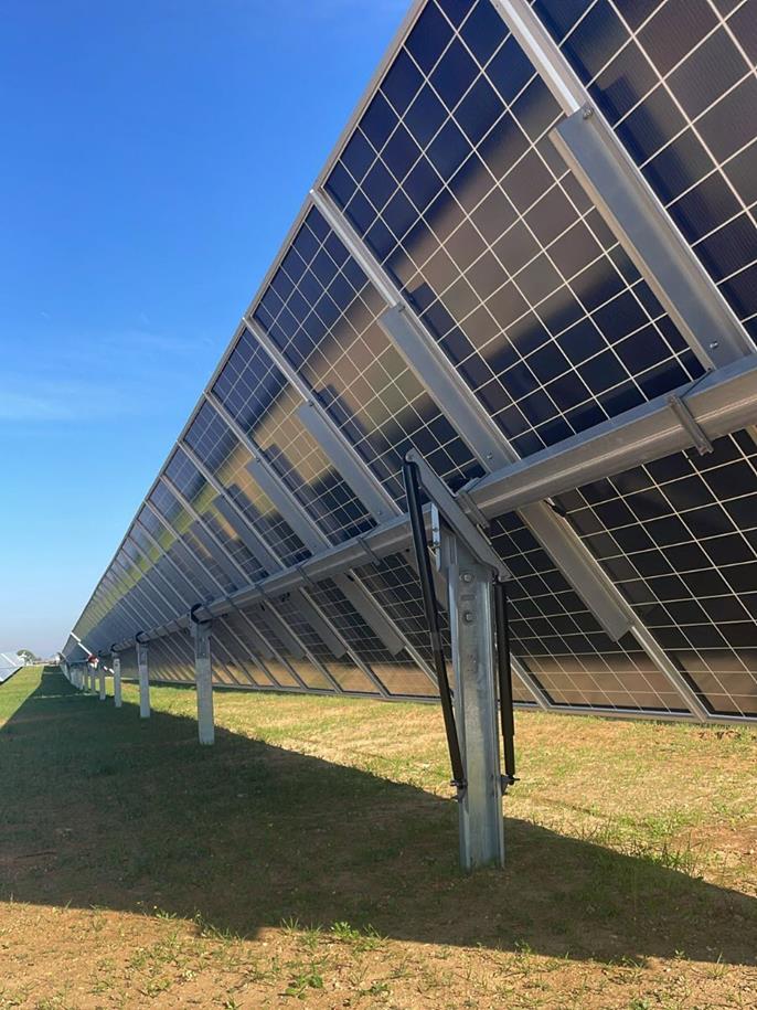 Detailed View of Solar Trackers (© Axial Structural Solutions)