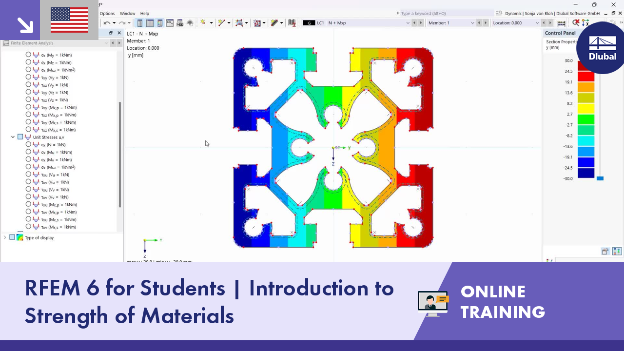 RFEM 6 for Students | Introduction to Strength of Materials | May 7, 2025