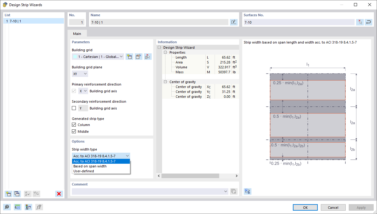 Dialog Box "Design Strip Wizard"