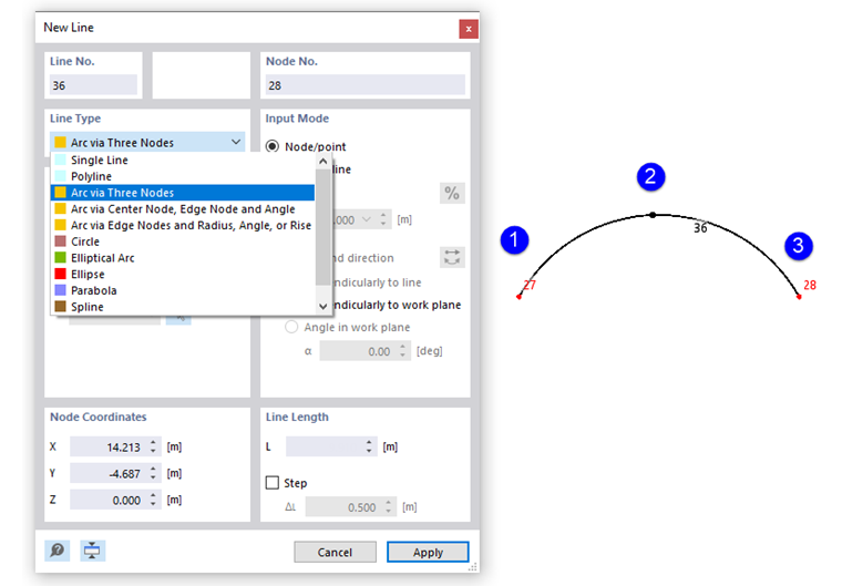 Creating an arch graphically