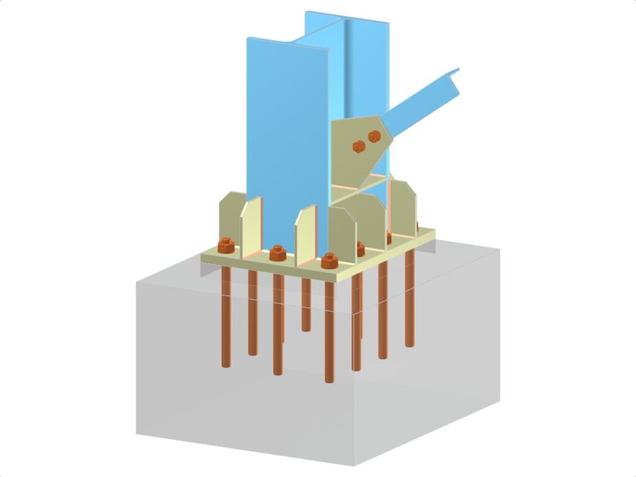 Model 005691 | Column Base with Gusset Plate and Bolted Diagonal Connection