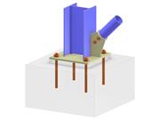 Model 005692 | Column Base with Gusset Plate and Bolted Diagonal Connection