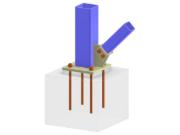 Model 005706 | Column Base with Gusset Plate and Bolted Diagonal Connection