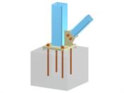 Model 005707 | Column Base with Gusset Plate and Bolted Diagonal Connection