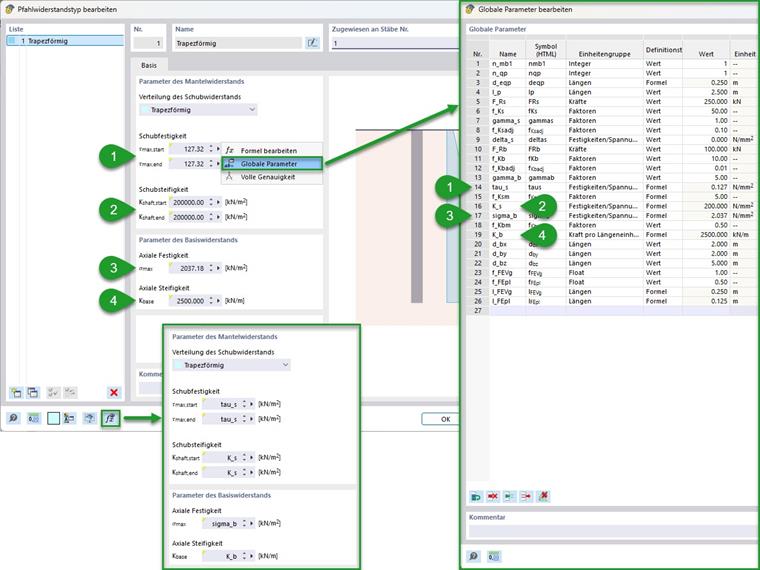 KB 001955 | Parametric Pile Modeling with Empirical Pile Resistances According to Tschuchnigg | Parameterized pile resistance