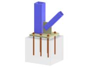 Model 005716 | Column Base With Stiffener and Welded Diagonal Connection
