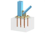 Model 005720 | Column Base with Stiffener and Welded Diagonal Connection