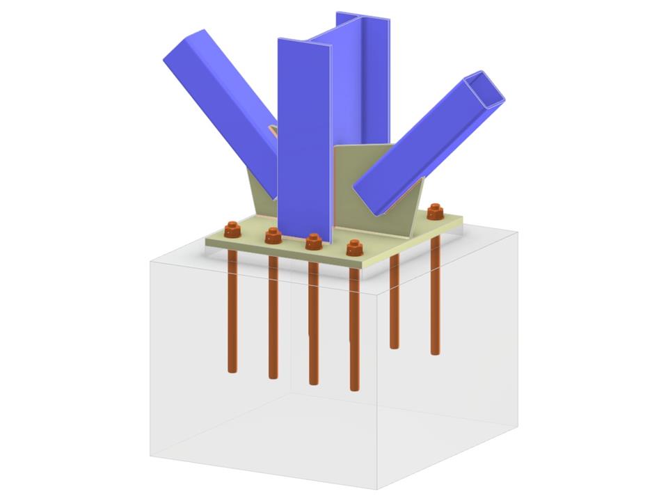 Model 005740 | Column Base with Diagonal Welded Connection