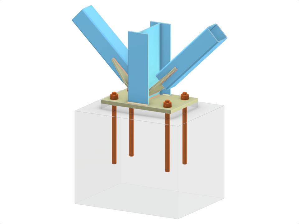 Model 005741 | Column Base with Welded Diagonal Connections