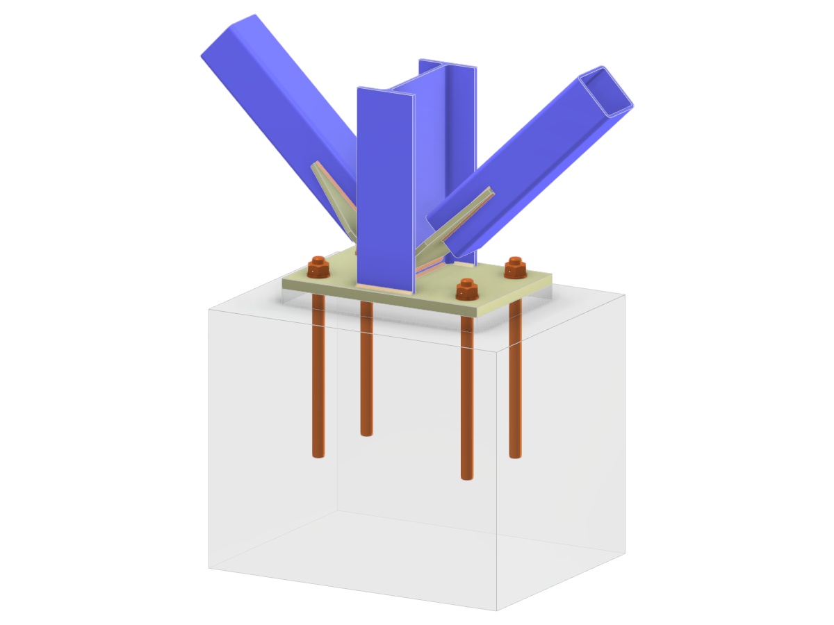 Model 005741 | Column Base with Welded Diagonal Connections