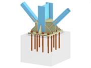 Model 005743 | Column Base with Two Welded Diagonals of Vertical Bracing