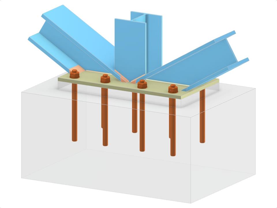 Model 005748 | Column Base with Two Diagonals of Vertical Bracing