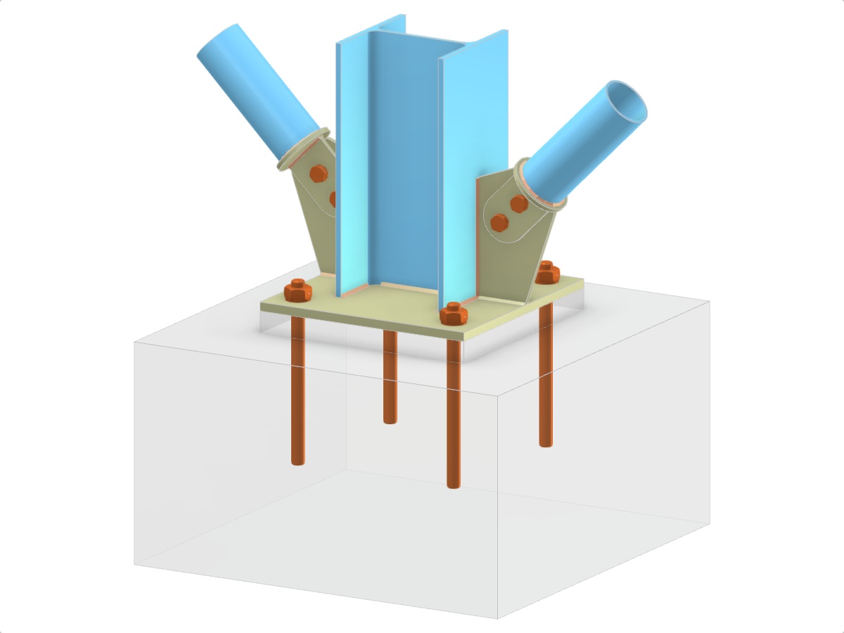 Complex Column Base Connection | 5751