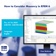 RFEM 6 demonstration of masonry material consideration for structural analysis.