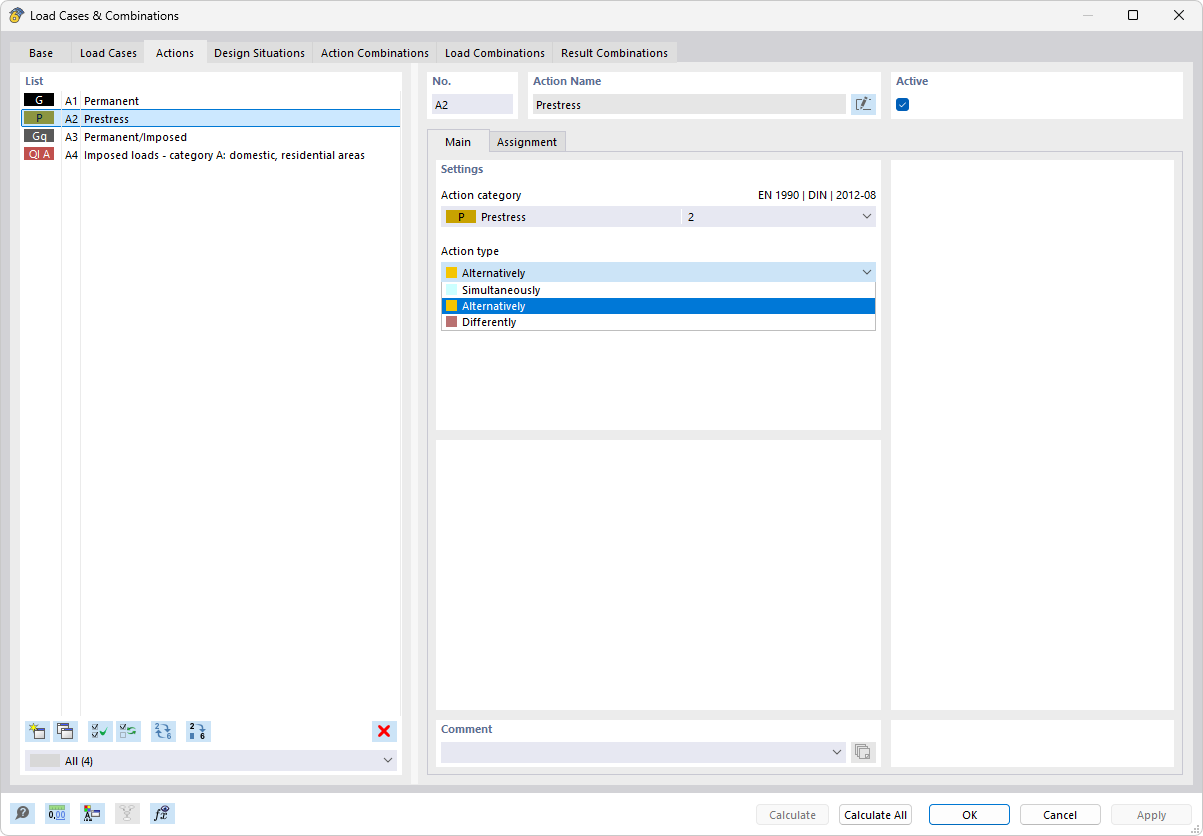 Assigning Action Type