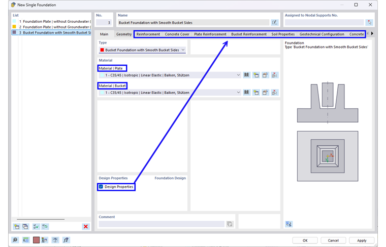 Concrete Foundations | Bucket Foundations, Tab Main