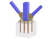 Model 005784 | Column Base and Bolted Diagonal Connection