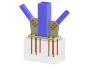 Model 005787 | Column Base and Bolted Diagonal Connection