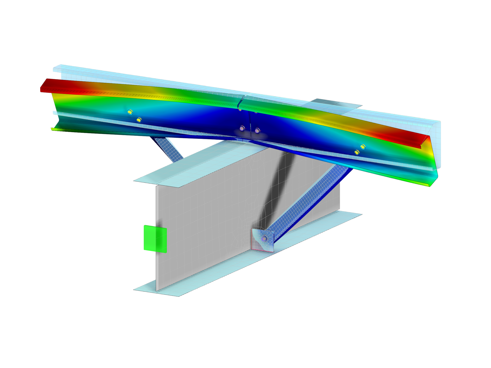 Model 005793 | Steel Connection Of Fly Brace