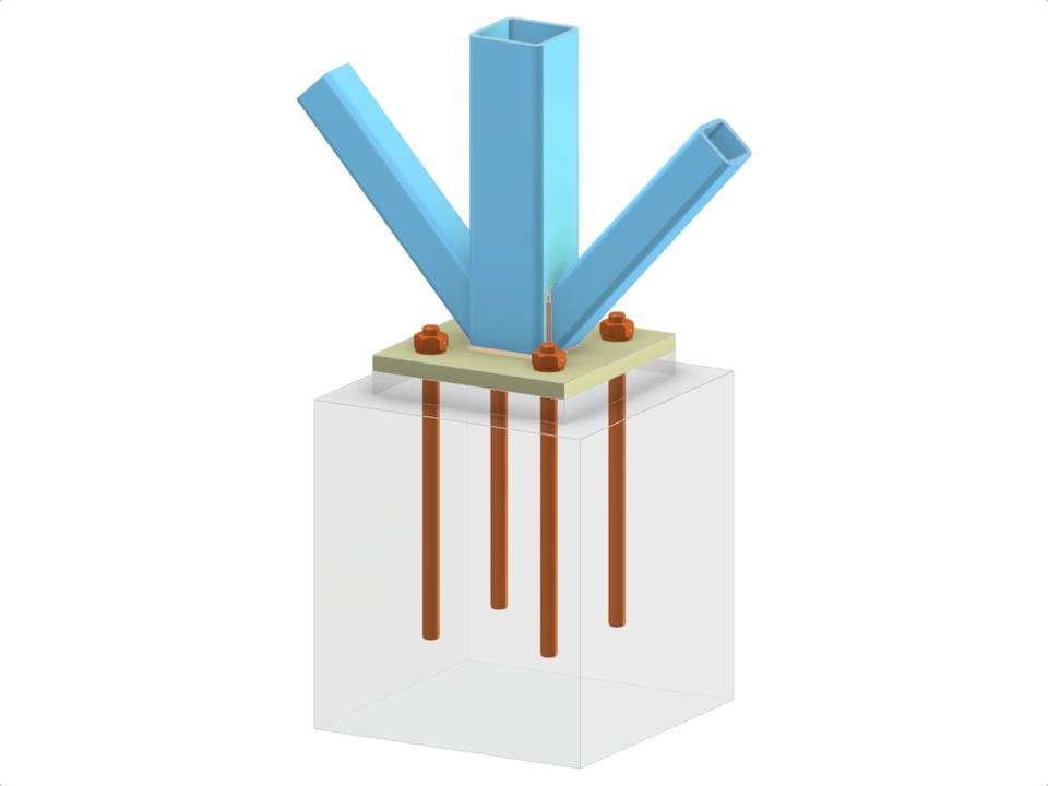 Model 005801 | Column Base with Two Diagonals of Vertical Bracing