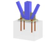Model 005802 | Column Base and Two Diagonals of Vertical Bracing