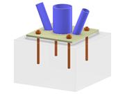 Model 005811 | Column Base with Two Diagonals of Vertical Bracing