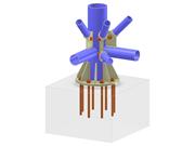 Model 005820 | Column Base with Diagonals and Horizontals of Vertical Bracing