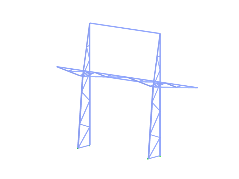 Detailed view of a steel structure for facade support in a construction application.