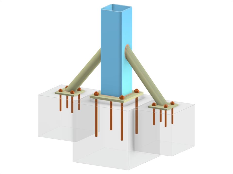 Model 005830 | Column Base with Two Braces