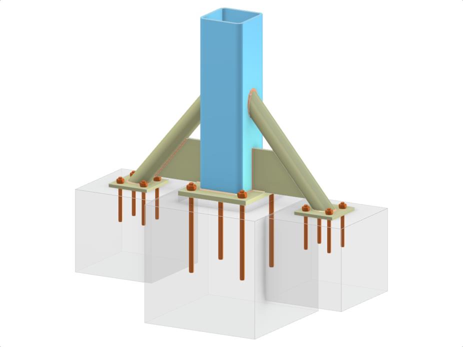 Model 005831 | Column Base with Two Braces