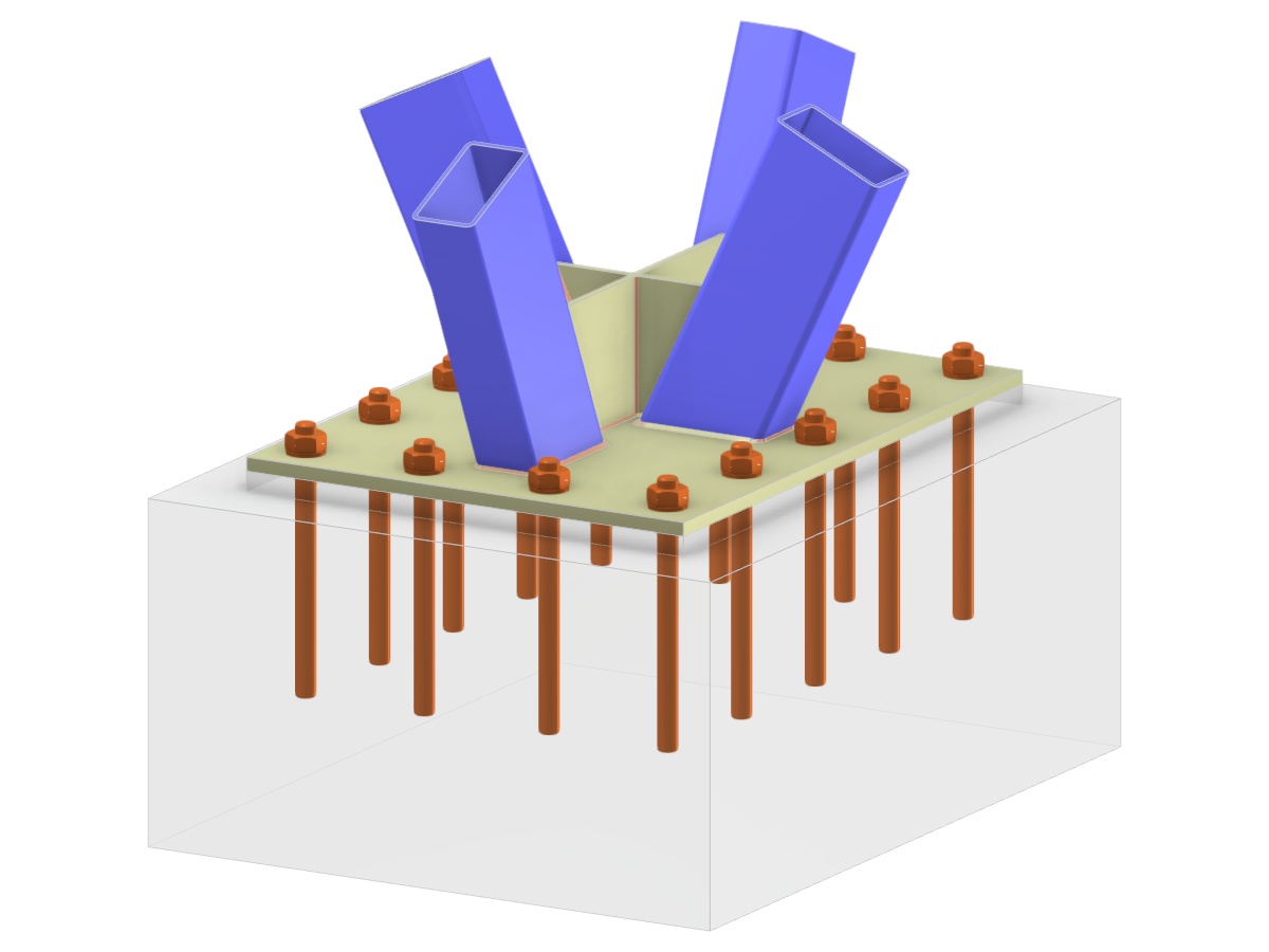 Rectangular Base Structures Base Structure With Inclined Columns | 5840
