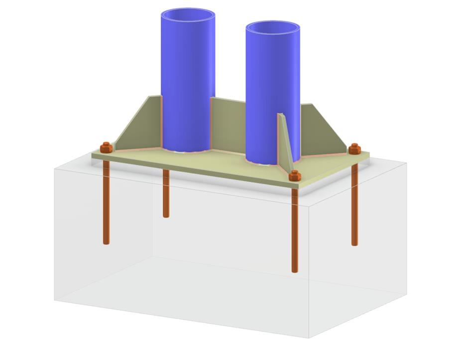Model 005842 | Column Base with Two CHS Columns