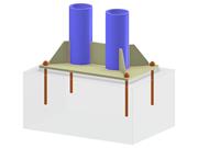 Model 005842 | Column Base with Two CHS Columns