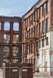Facade support for the old cotton mill in Tallinn