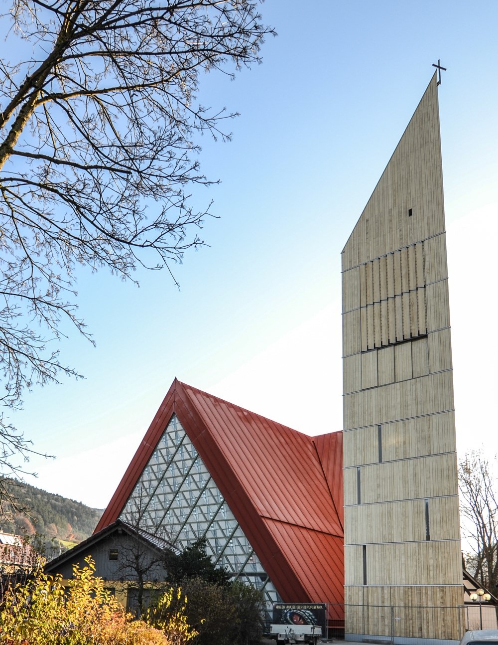 Modern timber bell tower