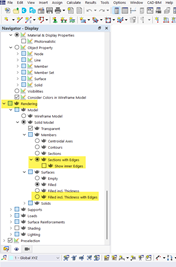 Rendering of edge objects for export as DXF files. Shows details of structured edges for precise display.
